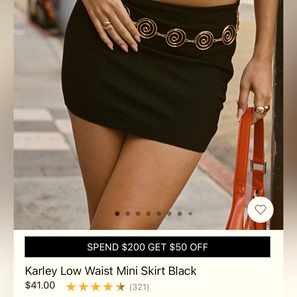 Princess Polly Black Mini Skirt